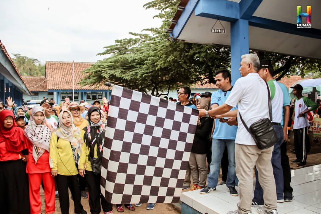 Bupati Ciamis Hadiri Gebyar Jalan Sehat PGRI Cabang Cikoneng