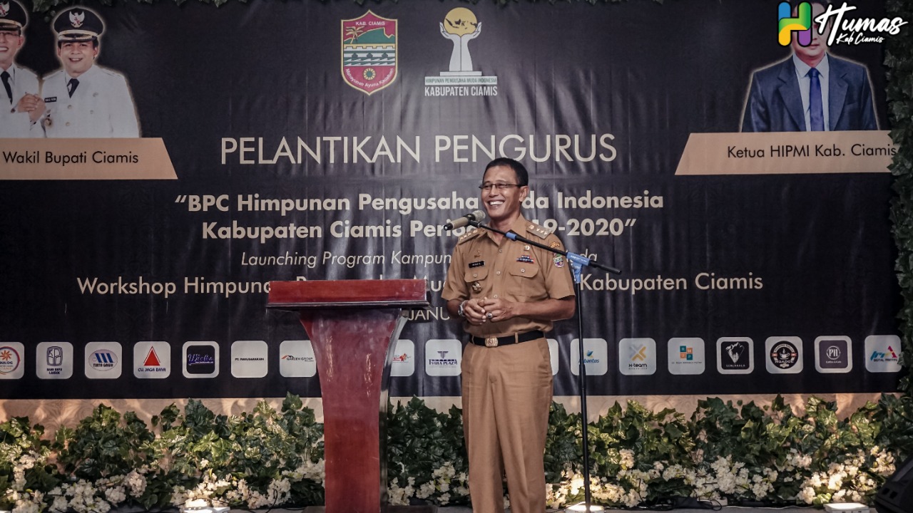 Hadiri Pelantikan BPC HIPMI Ciamis,  Ini Pesan Bupati Herdiat