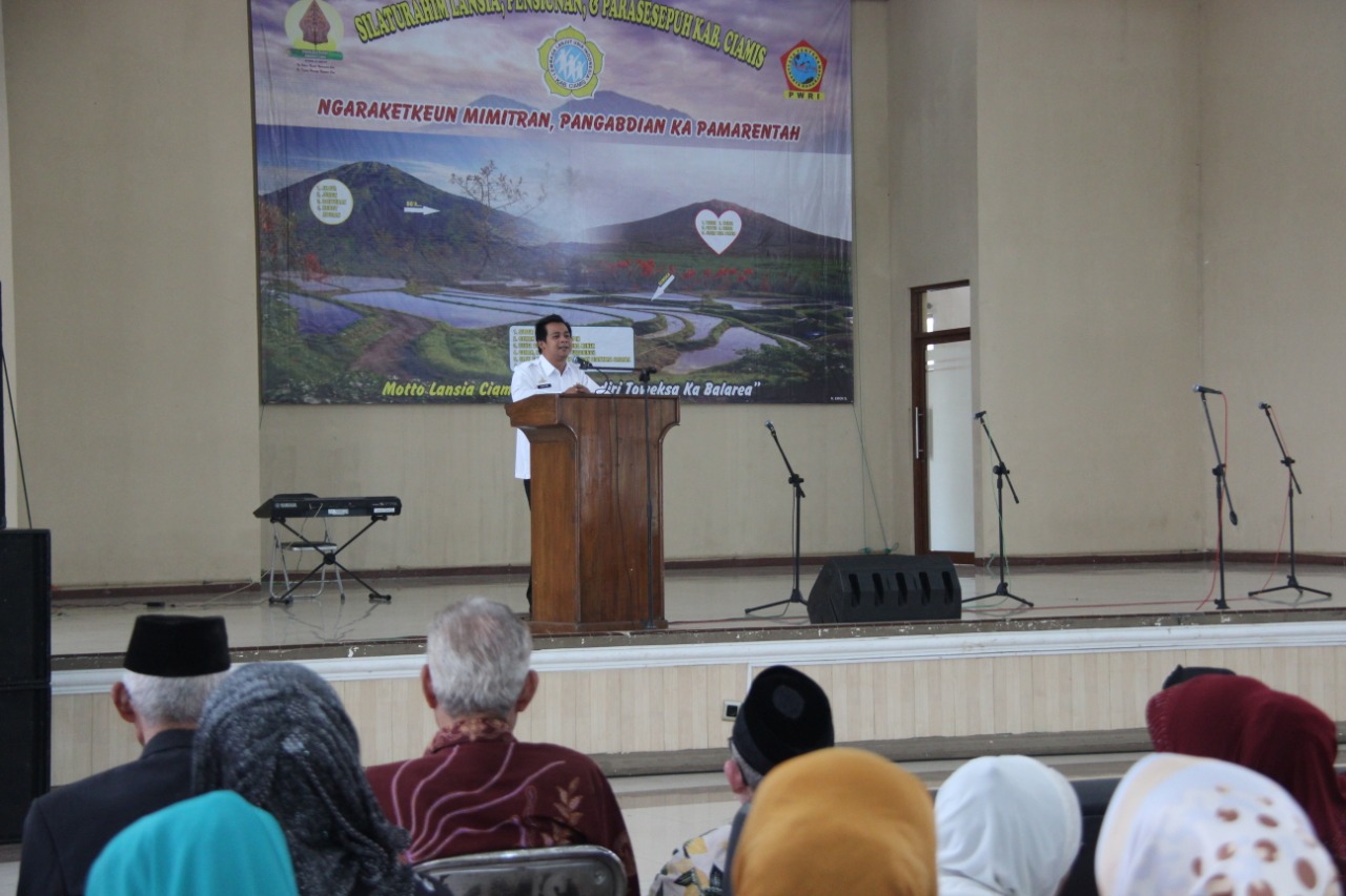 Wabup Yana Hadiri Silaturahmi Pensiunan, Lansia dan Sesepuh Kabupaten Ciamis