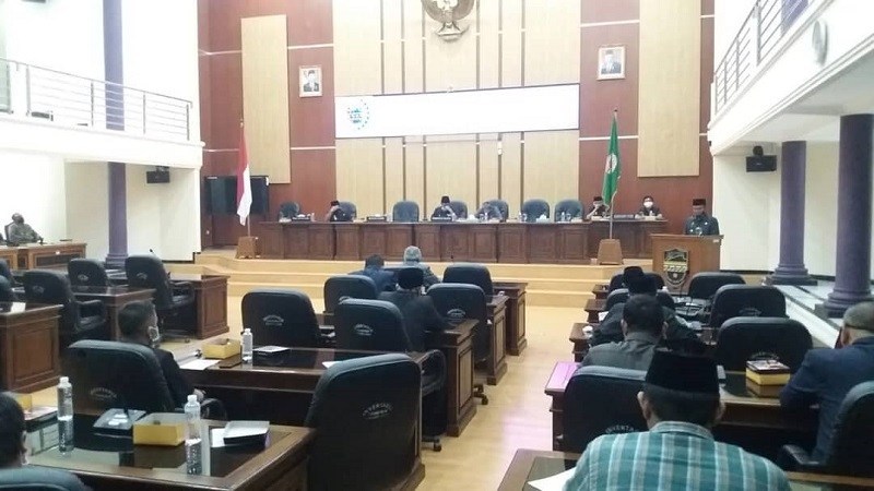Bupati Ciamis Herdiat Sunarya Hadiri Upacara Virtual HUT Bhayangkara ke-74
