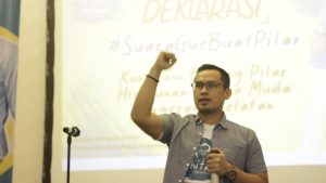 Pilar Saga Ichsan Calon Wakil Walikota Tangsel saat menghadiri Deklarasi KOPI Hitam #suaraguebuatpilar (8)