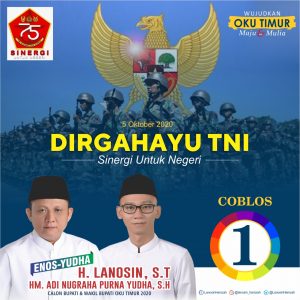 Lanosin Enos Yudha HUT TNI ke75 OKU Timur