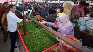 Presiden Jokowi Tinjau Harga Sembako di Pasar Bukit Sulap Lubuklinggau